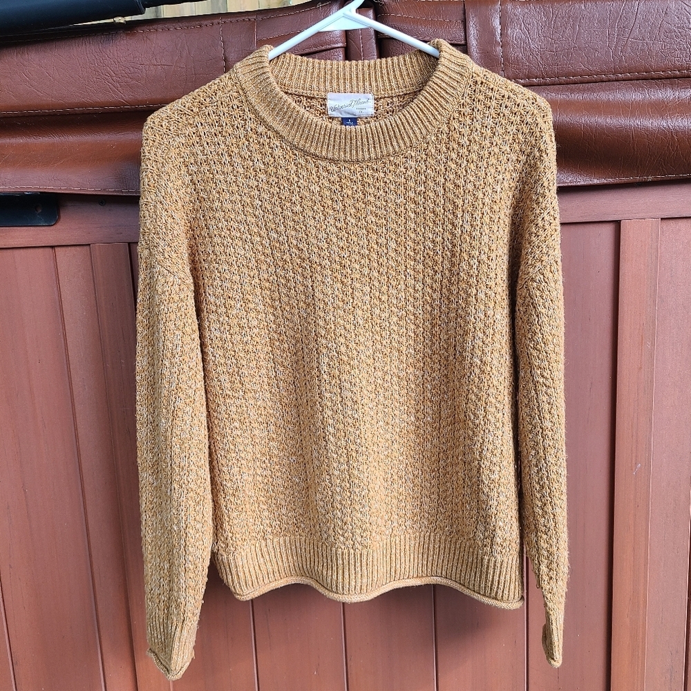 Universal Thread Medium Tan‎ and White knit Sweater Size small